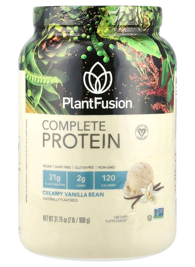 PlantFusion كريم بروتين كامل بنكهة الفانيليا الكريمية 2 رطل (900 جرام) - Image 1