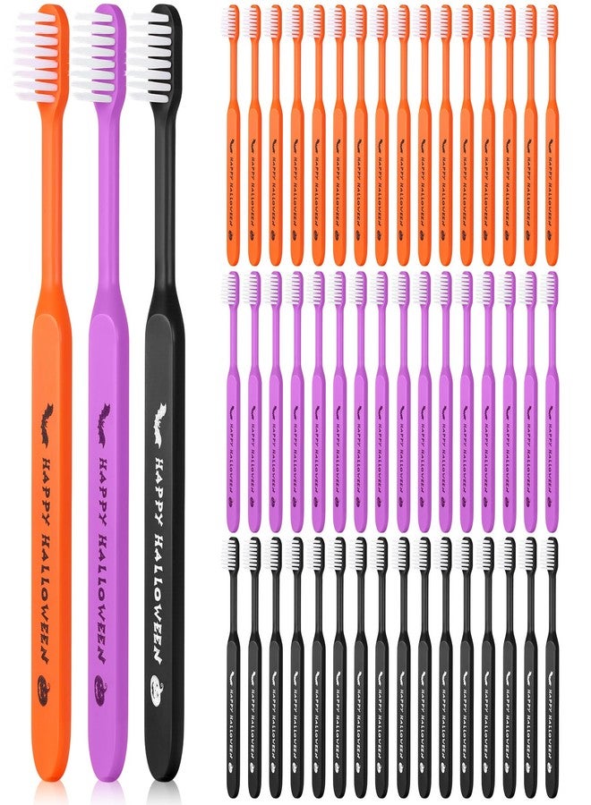 Willinglong Happy Halloween Toothbrushes, Individually Wrapped Toothbrush for Giveaways, Halloween Toothbrushes Spooky Dental Care Trick or Treat(48 Pcs) - Image 1