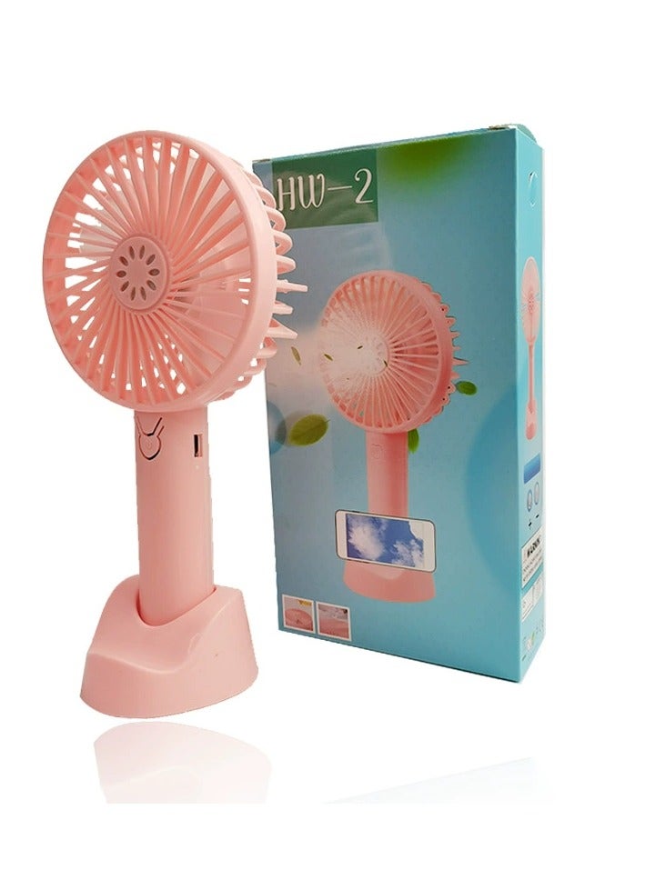 Goolsky Portable Mini USB Handheld Fan – Rechargeable Quiet Desktop Fan for Outdoor/Travel/Office Use, 3-Speed Cooling - Image 1