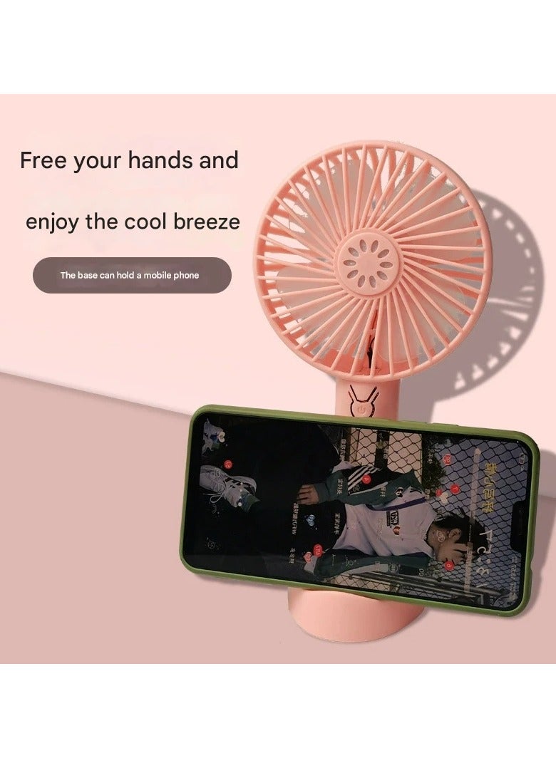 Goolsky Portable Mini USB Handheld Fan – Rechargeable Quiet Desktop Fan for Outdoor/Travel/Office Use, 3-Speed Cooling - Image 2