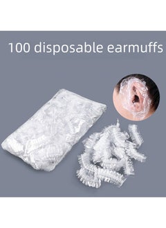 Arabest One-time thickened earmuffs, ear holes, bathing, washing, water-proof, beauty and hair coloring earmuffs to protect 100 ears [Super Elastic] 100 (1 pack)  - Image 2