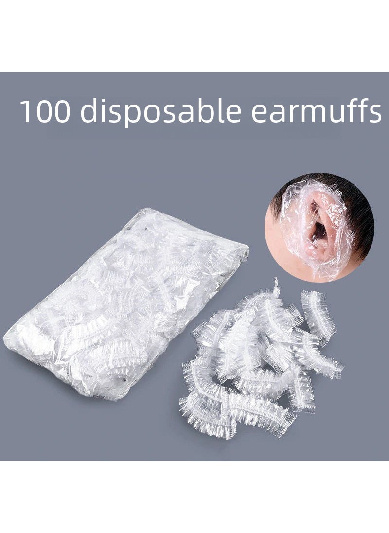 Arabest One-time thickened earmuffs, ear holes, bathing, washing, water-proof, beauty and hair coloring earmuffs to protect 100 ears [Super Elastic] 100 (1 pack)  - Image 2