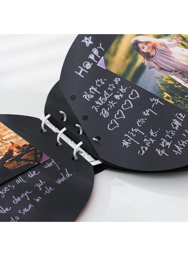 Bluejw Creative DIY Wooden Round Photo Album Album Children's Growth Album Cartoon New Album - Image 5