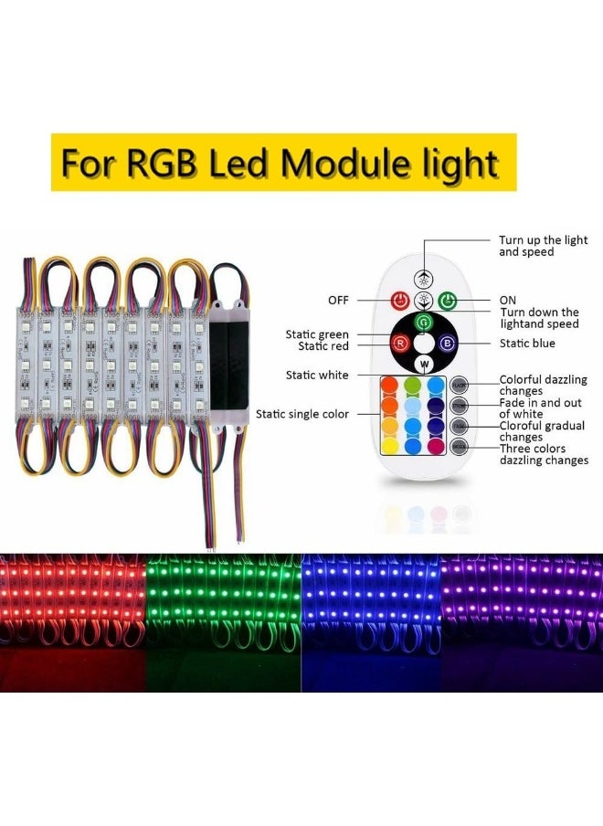 DC 12V-24V 18A LED Lights Controller 24Key RGB Remote Controller for 3528 5050 RGB LED Strip Lights, RGB Led Module Lights