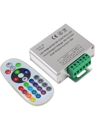 DC 12V-24V 18A LED Lights Controller 24Key RGB Remote Controller for 3528 5050 RGB LED Strip Lights, RGB Led Module Lights - pzsku/ZBBD7430BCF223D012BDDZ/45/_/1741700743/856acb79-e979-4b7e-8449-6fd8b3d1fbcd