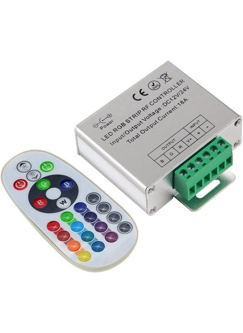 DC 12V-24V 18A LED Lights Controller 24Key RGB Remote Controller for 3528 5050 RGB LED Strip Lights, RGB Led Module Lights