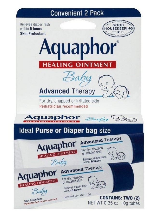 Aquaphor - Aquaphor Baby Healing Ointment 0.35 Ounce 2 Count (10ml) (2 Pack) - Image 1