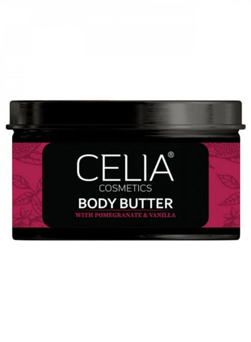 سيليا كوزمتكس زبدة الجسم بخلاصة الرمان والفانيلا من سيليا 300ج