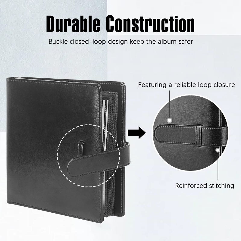 Veicevol 288 Pockets Photo Album for Fujifilm Instax Square SQ1 SQ6 SQ10 SQ20 Instant Camera, Fujifilm Instax SP-3 Mobile Printer, Extra Large Picture Albums for Fujifilm Instax Square Instant Film (Black) - Image 4