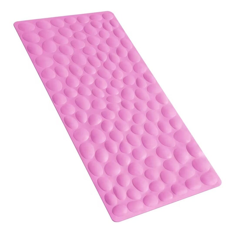 NonSlip Bathtub Mat OTHWAY Soft Rubber Bathroom Bathmat with Strong Suction Cups Pink 16x315 inch