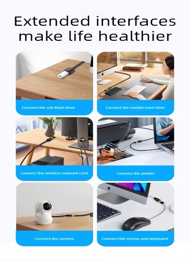 الصفحة الرئيسية كابل تمديد USB 3.0 (1.5 متر) - كابل تمديد من ذكر إلى أنثى متوافق مع نقل البيانات - لأجهزة Playstation و VR ومحرك أقراص USB المحمول وقارئ البطاقات والقرص الصلب ولوحة المفاتيح والطابعة والكاميرا - Image 3