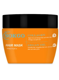 Sokgo Moroccan Hair Treatment Masks, Hydrating Argan Oil Hair Mask, Collagen Hair Treatment, Deep Conditioning Hair Mask for Dry Damaged Hair  - Image 1
