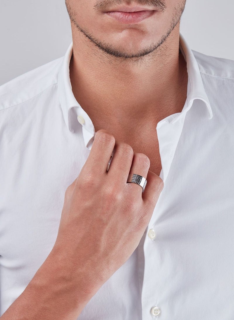 غاي لاروش خاتم غي لاروش من الستانلس ستيل للرجال Sz 58 ، 4TR006A-58 - Image 3