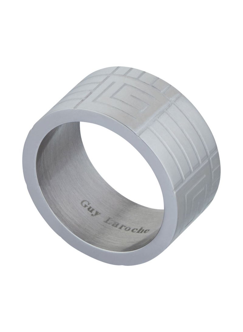 غاي لاروش خاتم غي لاروش من الستانلس ستيل للرجال Sz 58 ، 4TR006A-58 - Image 2