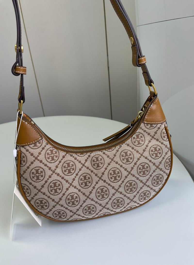Burch T Monogram Crescent shoulder bag - Image 1