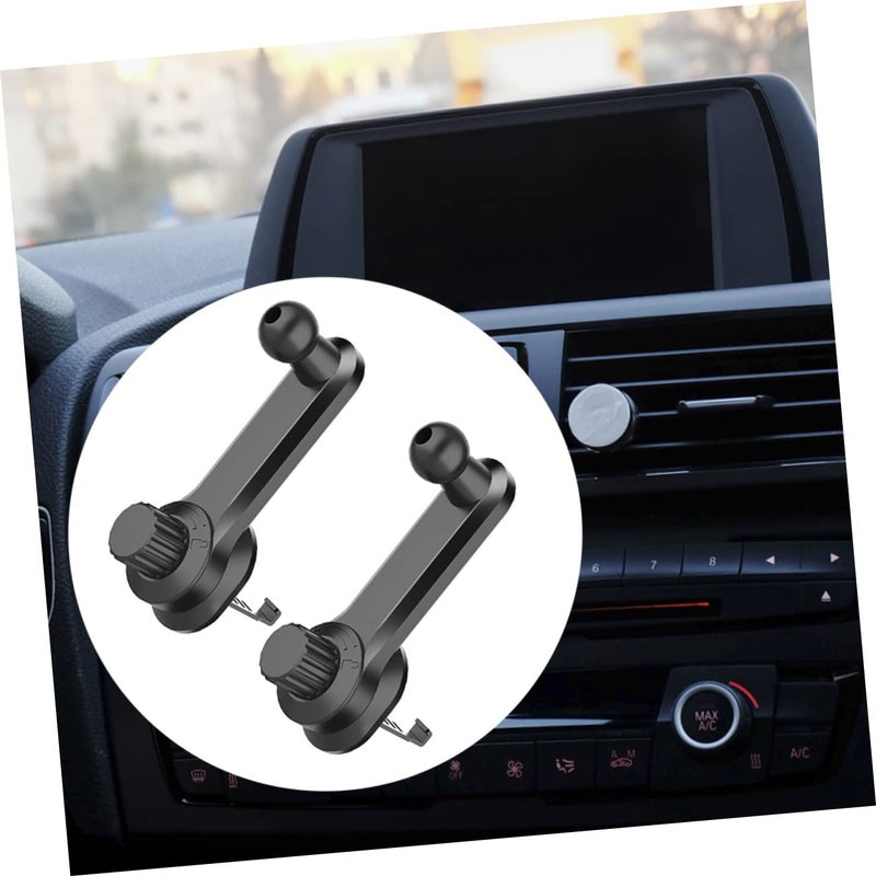 2 Pcs Black Air Vent Phone Mount With Swivel For Secure Fit And Easy Viewing - Image 4