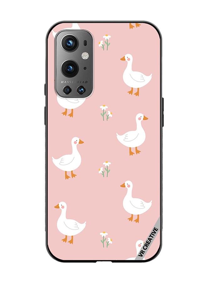 VR CREATIVE Protective Case Cover For OnePlus 9 Pro Cute White Swan Goose Design Multicolour - Image 1