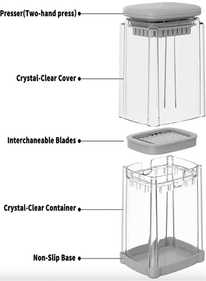 اوكيان قطاعة البطاطس المقلية، قطاعة خضار 4 في 1، قطاعة جوليان يدوية، أداة مطبخ، تصنع البطاطس المقلية وتقطع الخضار - Image 5