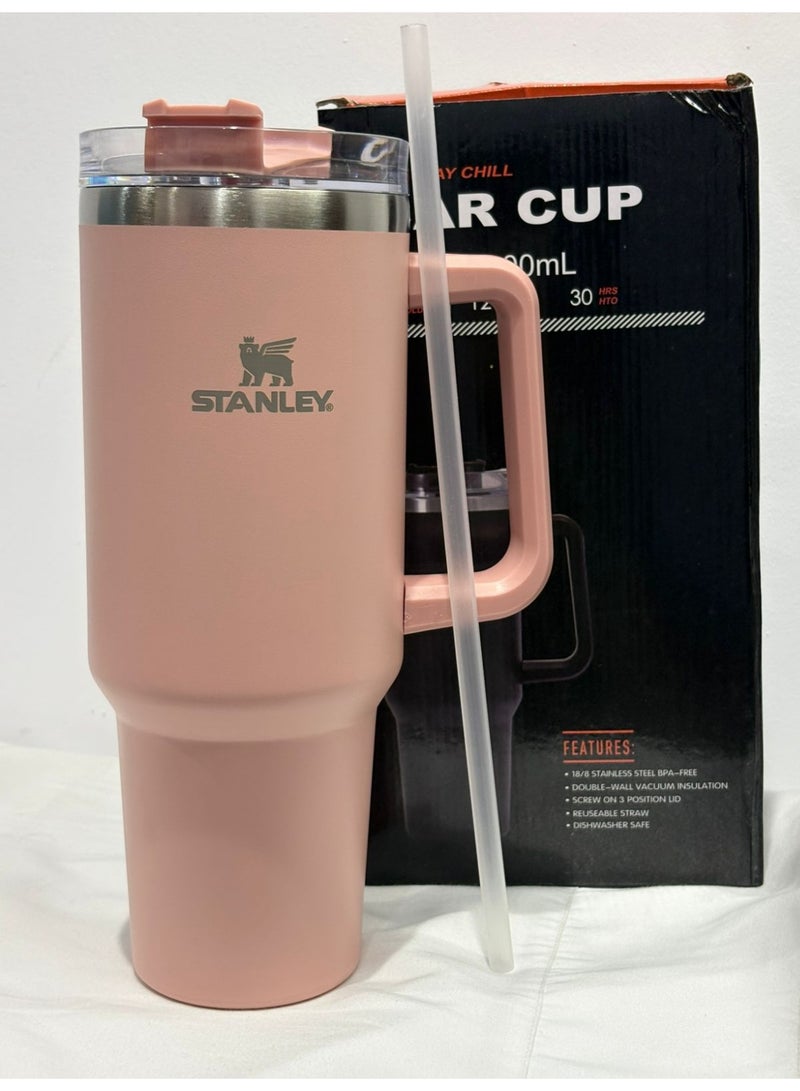 Stanley Quencher baby pink H2.0 FlowState Stainless Steel Vacuum Insulated Tumbler with Lid and Straw