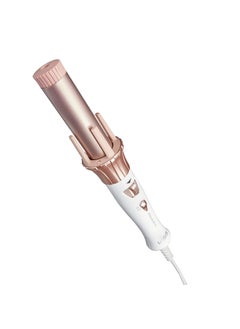 KISS Instawave 101 Automatic Curler  Rotating Curling Iron 125 Inch Pearl Ceramic Tourmaline Barrel Heats Up to 400 2 Directional Spinner Rose Gold Finish 114 Lbs