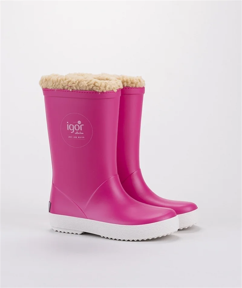 Igor Splash Nautico Kids Furry Fuchsia Rain Boots W10207-007 V9