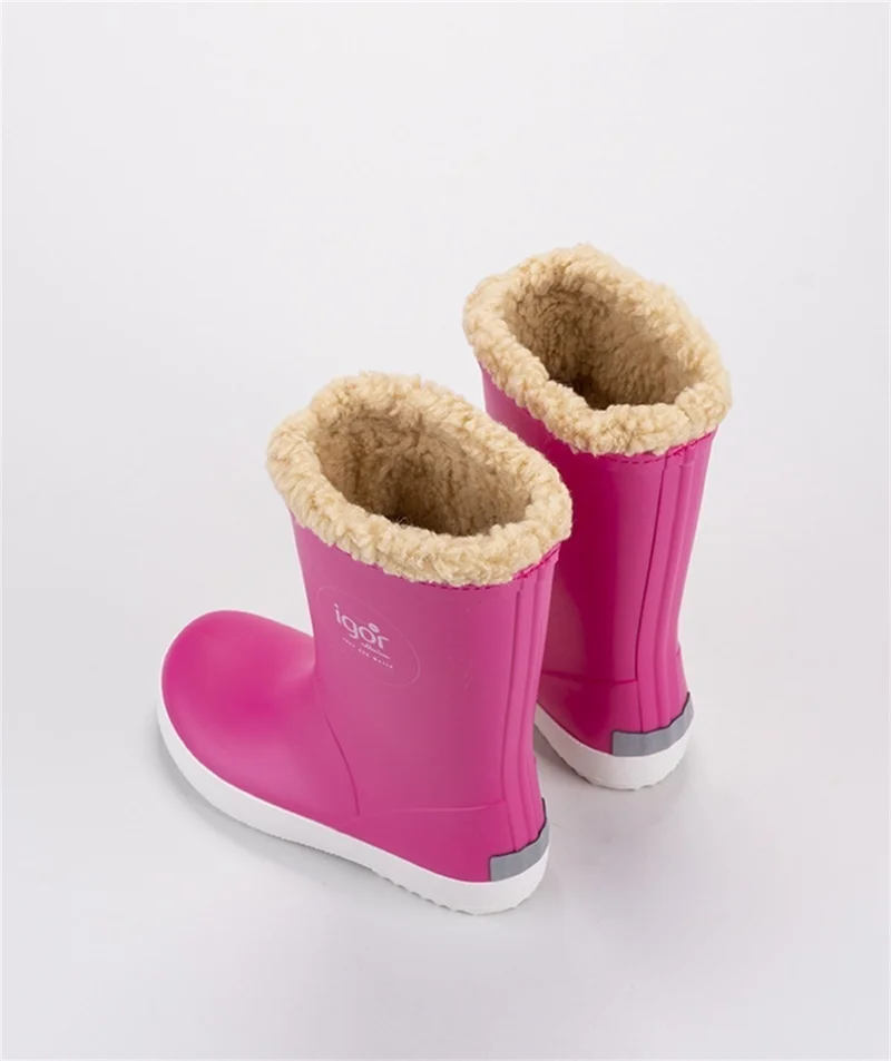 Igor Splash Nautico Kids Furry Fuchsia Rain Boots W10207-007 V9