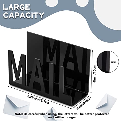 Quzzil 2 Pcs Mail Bill Organizers Holders for Desk Mail Holder Countertop Hollow Sorter Letter Decorative Bill and Desk Vertical Envelope Holder - Image 2