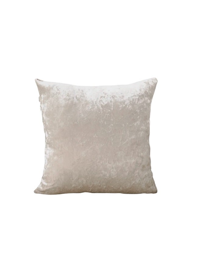 LUNA Home 1 Piece 45*45Cm Size Velvet Cushion Cover Ivory 