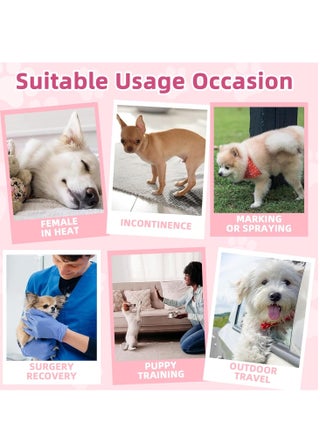 Female Dogs Diapers - 2 Pack Disposable Pet Diapers Super Absorbent Soft Suitable for Female Puppy Cats or Dogs with Leak Protection, Excitable Urination, Incontinence 2-4kg Pink Size S - view 4