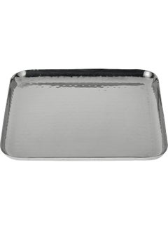 KEDGE Kedge Stainless Steel Hammered Square Deluxe Platter, Small  - Image 3