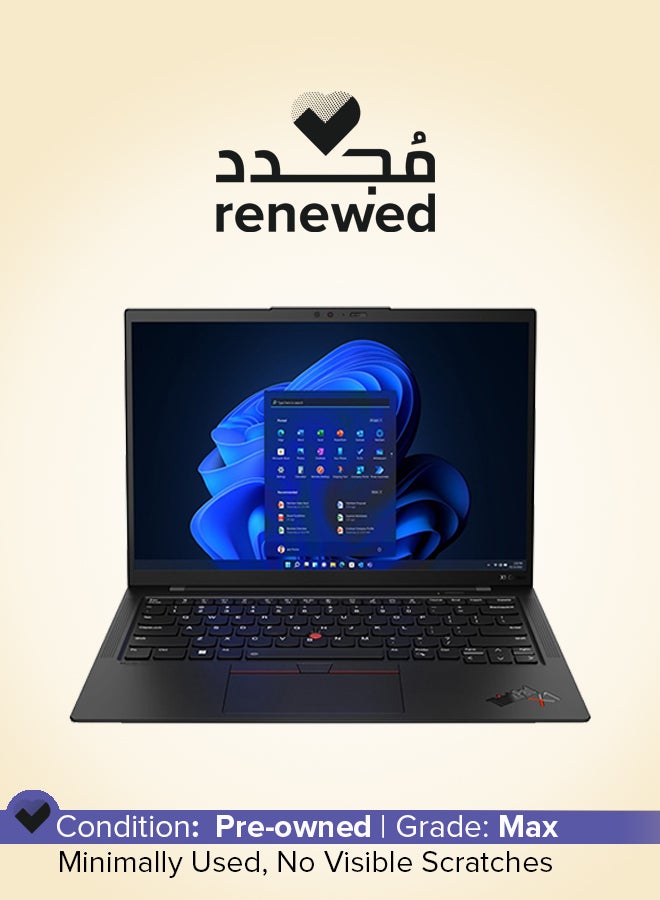 Lenovo Renewed - ThinkPad X1 Carbon With 14-Inch Touchscreen Display,IntelCore i7 1270P/12-Core/12th Gen/16GB RAM/512GB SSD/Windows 11 Pro English Black
