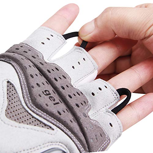 CXWXC Cycling Gloves for Men Women - Breathable Gel Road Mountain Bike Riding Gloves - Anti-Slip Half Finger Glove for Fitness Cycling Training Outdoor Sports - Image 3