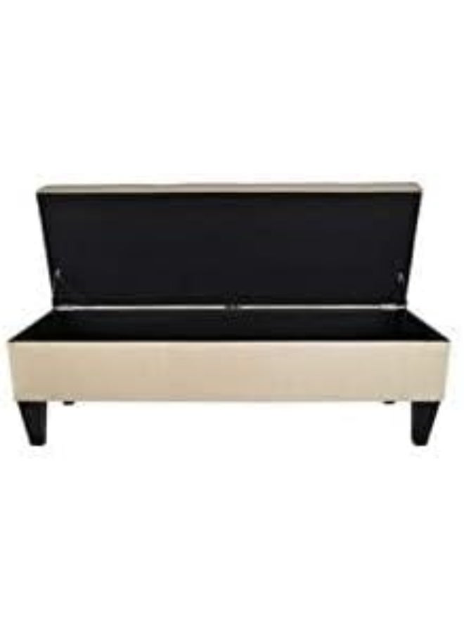 R2R FURNITURE Tuffted Bench Medium, Beige - Stb1/Brown - Image 1