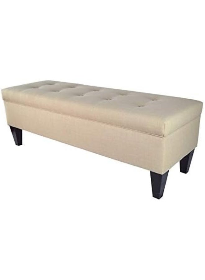 R2R FURNITURE Tuffted Bench Medium, Beige - Stb1/Brown - Image 3