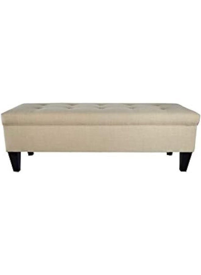 R2R FURNITURE Tuffted Bench Medium, Beige - Stb1/Brown - Image 2