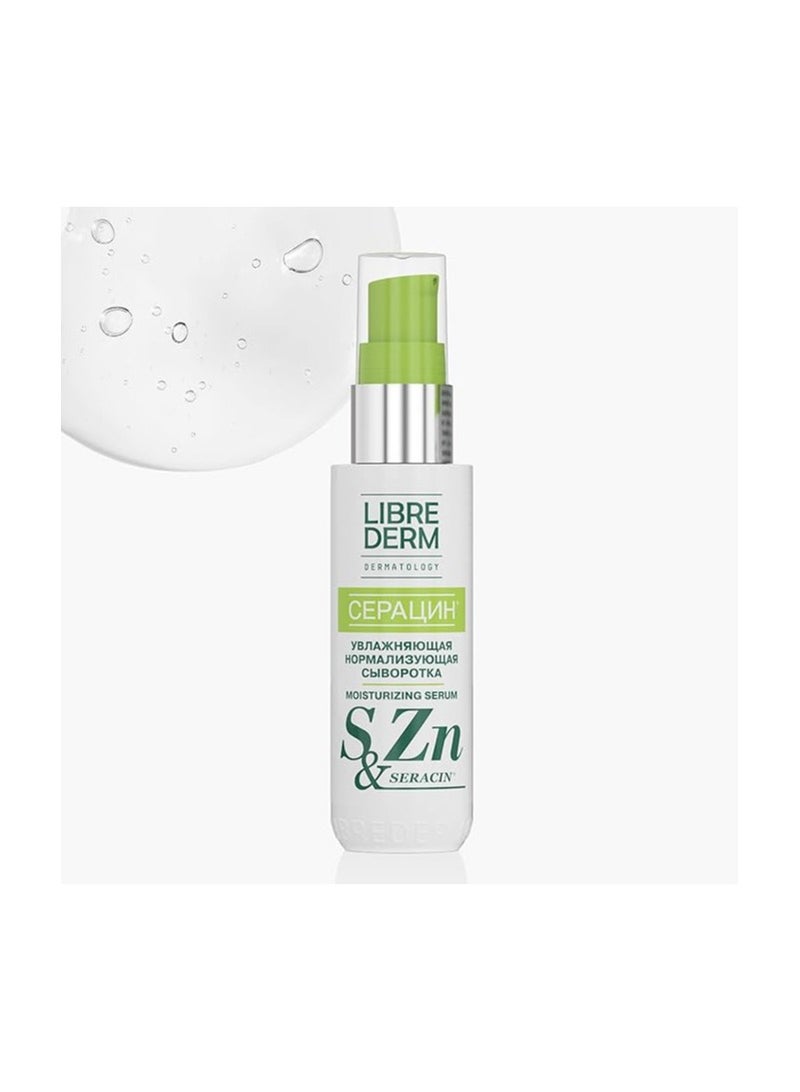 LIBREDERM Seracin Moisturizing and Regenerating Serum for Face, Hydrates and Repairs Oily Skin with Acne, 50ml - Image 1
