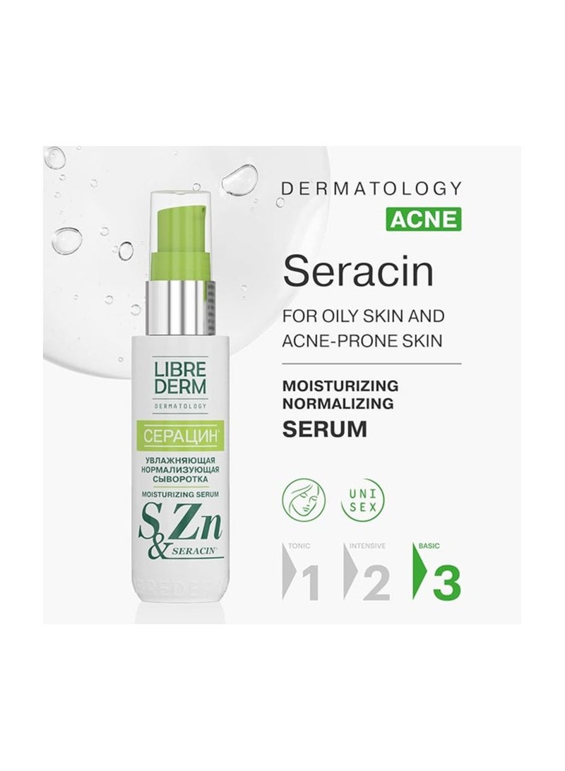 LIBREDERM Seracin Moisturizing and Regenerating Serum for Face, Hydrates and Repairs Oily Skin with Acne, 50ml - Image 2