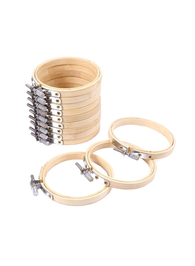 Caydo 12-Piece Round Embroidery Hoop Set Beige 3inch - Image 1