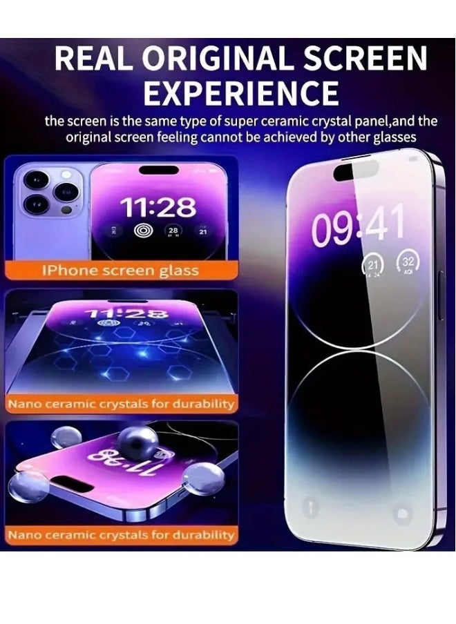 Generic - One Touch Dust free Install Screen Protector Full Coverage Tempered Glass Film with Auto Alignment Tool Kit, HD Clear 9H Tempered Glass for iPhone - Image 1