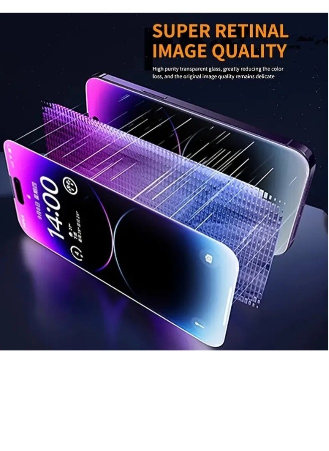 Generic - One Touch Dust free Install Screen Protector Full Coverage Tempered Glass Film with Auto Alignment Tool Kit, HD Clear 9H Tempered Glass for iPhone - Image 1