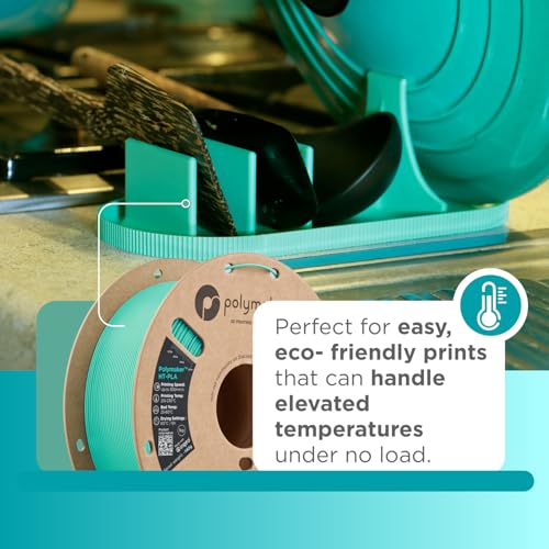 Polymaker HTPLA Filament 175mm Teal High Temp PLA for 3D Printing Heat Stable Up to 150C Easy to Print Works with Most FDM Printers 1kg Spool - Image 3