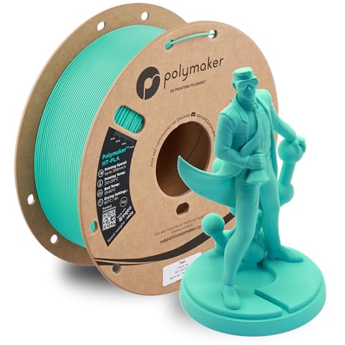 Polymaker HTPLA Filament 175mm Teal High Temp PLA for 3D Printing Heat Stable Up to 150C Easy to Print Works with Most FDM Printers 1kg Spool - Image 1