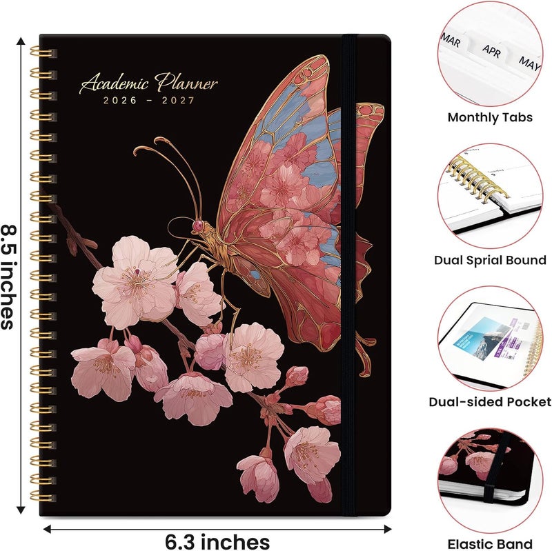 ZOTIA Planner 2026-2027, Monthly and Weekly Academic Planner July 2026 - June 2027, Hardcover Student Teacher Planning Agenda Calendar Book with Tabs, Perfect for Office School Supplies, A5 (6.3" x 8.5 - Image 4