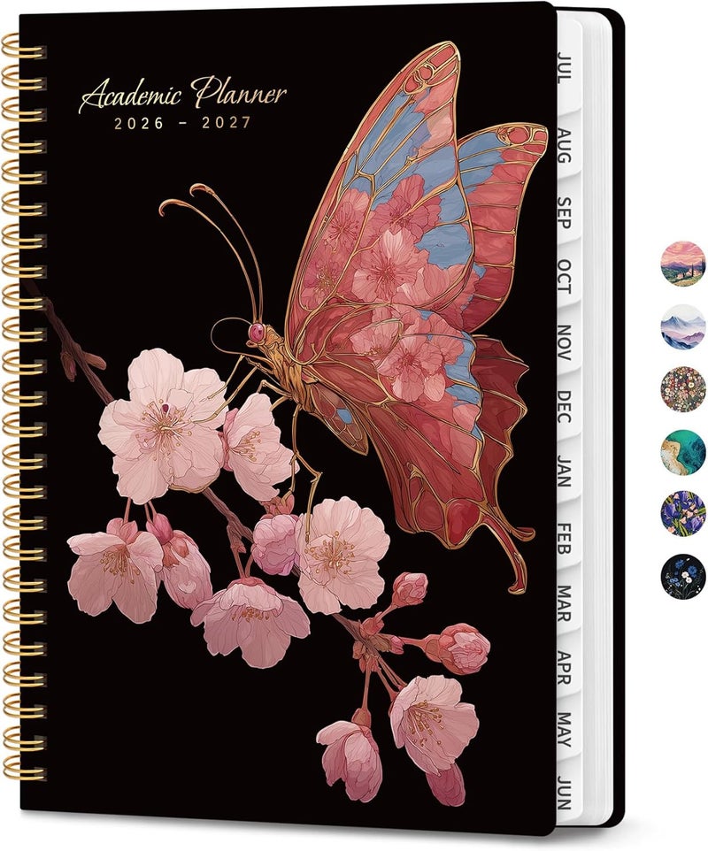 ZOTIA Planner 2026-2027, Monthly and Weekly Academic Planner July 2026 - June 2027, Hardcover Student Teacher Planning Agenda Calendar Book with Tabs, Perfect for Office School Supplies, A5 (6.3" x 8.5 - Image 1