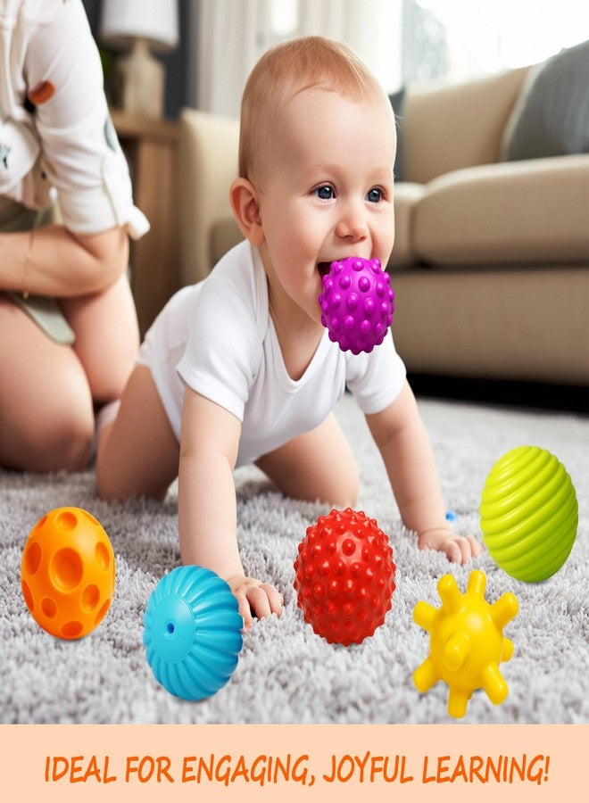 ROHSCE Baby Balls for Toddlers 1-3, Bath Toys for Babies 6-12 Months, Infant Soft Sensory Balls Set, Montessori Bathroom Shower Teether Gift for Boys Girls 6 Pack - Image 5