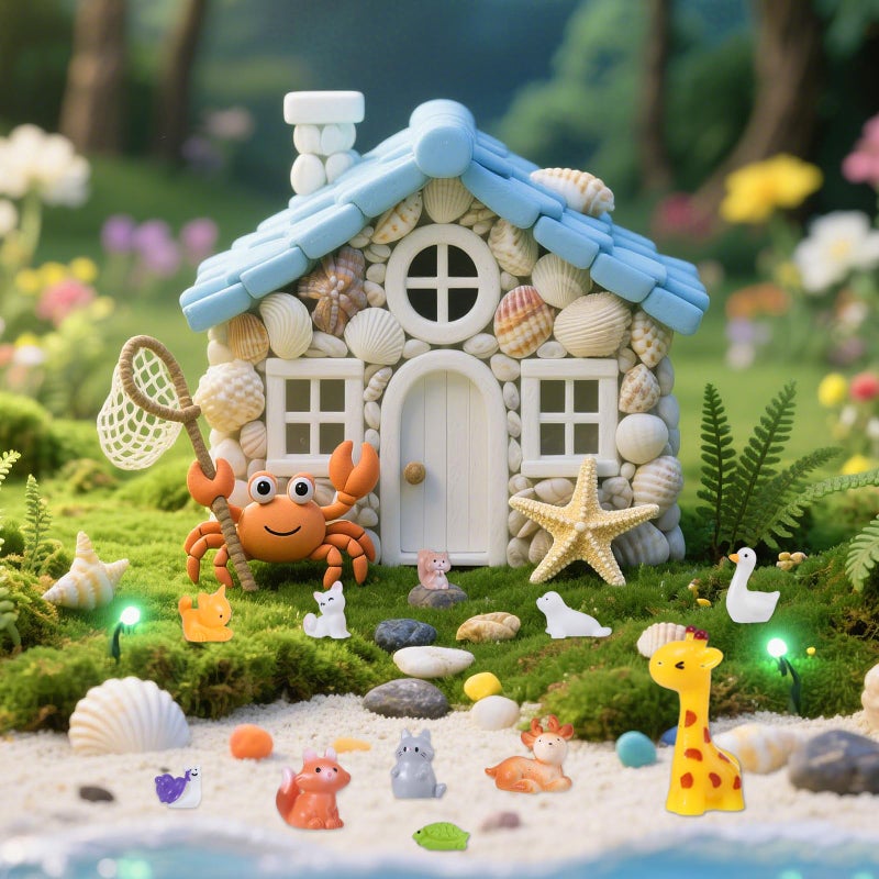 Prudiut 50 Pcs Mini Resin Animals Figures 50 Styles Tiny Resin Animal to Hide Little Animals Figures for Easter Basket Supplies Desk Pets Decor Fairy Garden Miniature Landscape Dollhouse Accessories - Image 4