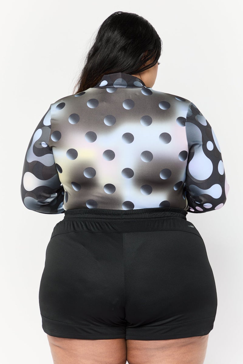 adidas Originals Women Plus Size Fit Long Sleeve Training Bodysuits, Multicolor - Image 3
