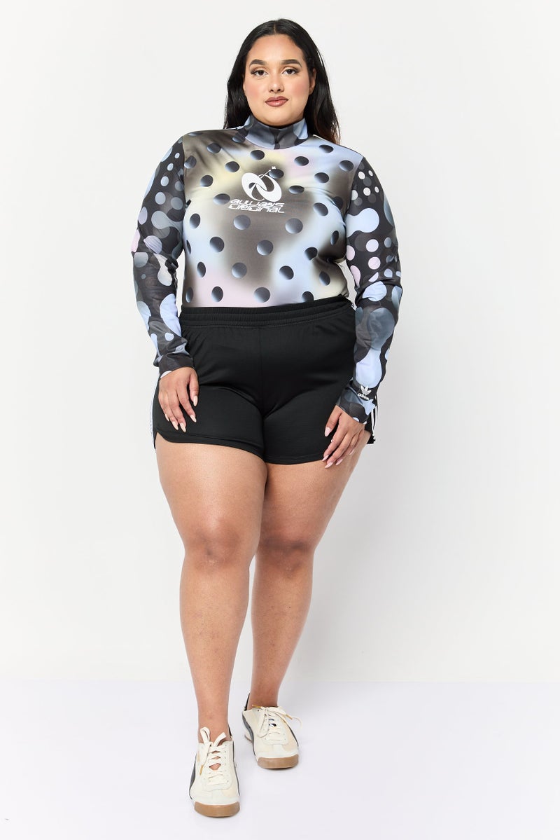 adidas Originals Women Plus Size Fit Long Sleeve Training Bodysuits, Multicolor - Image 4