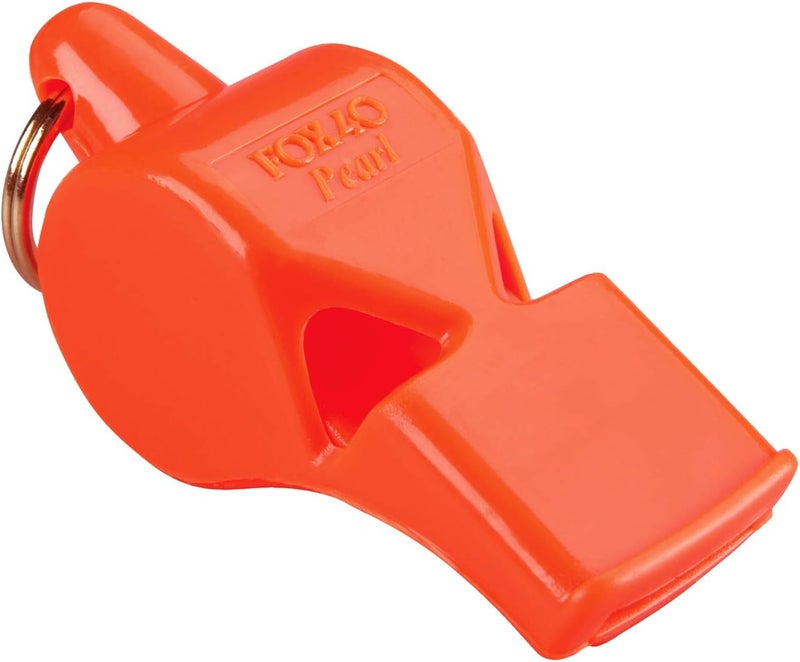 Fox 40 Pearl Safety Whistle in Bright Orange - Waterproof and Unbreakable