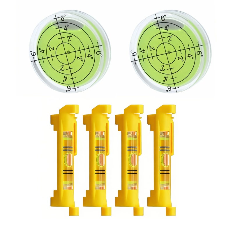 6pcs Multifunctional Mini Level Set Home Use Hanging Line Level Acrylic ABS Round Golf Alignment Portable - Image 2